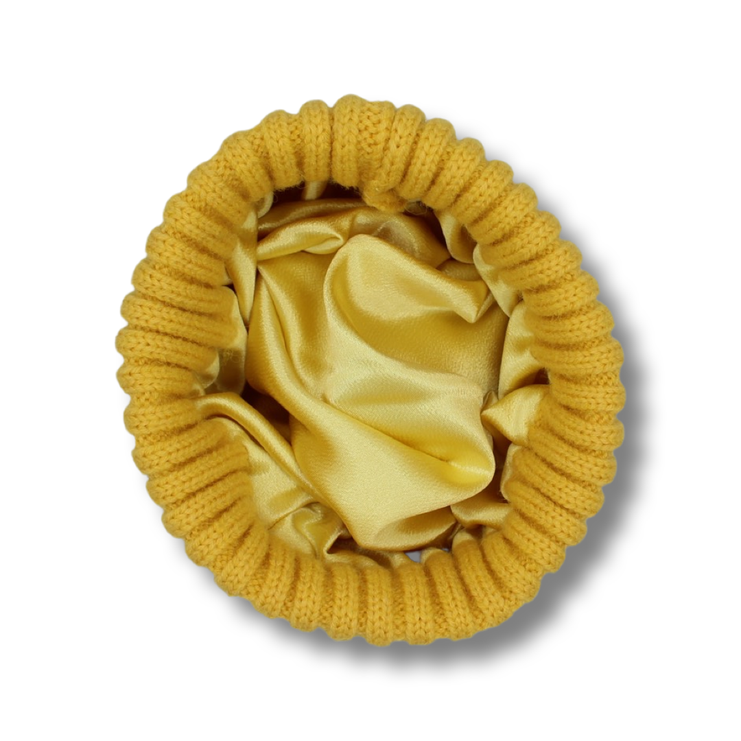 Yellow Satin-Lined Beanie - Toddler