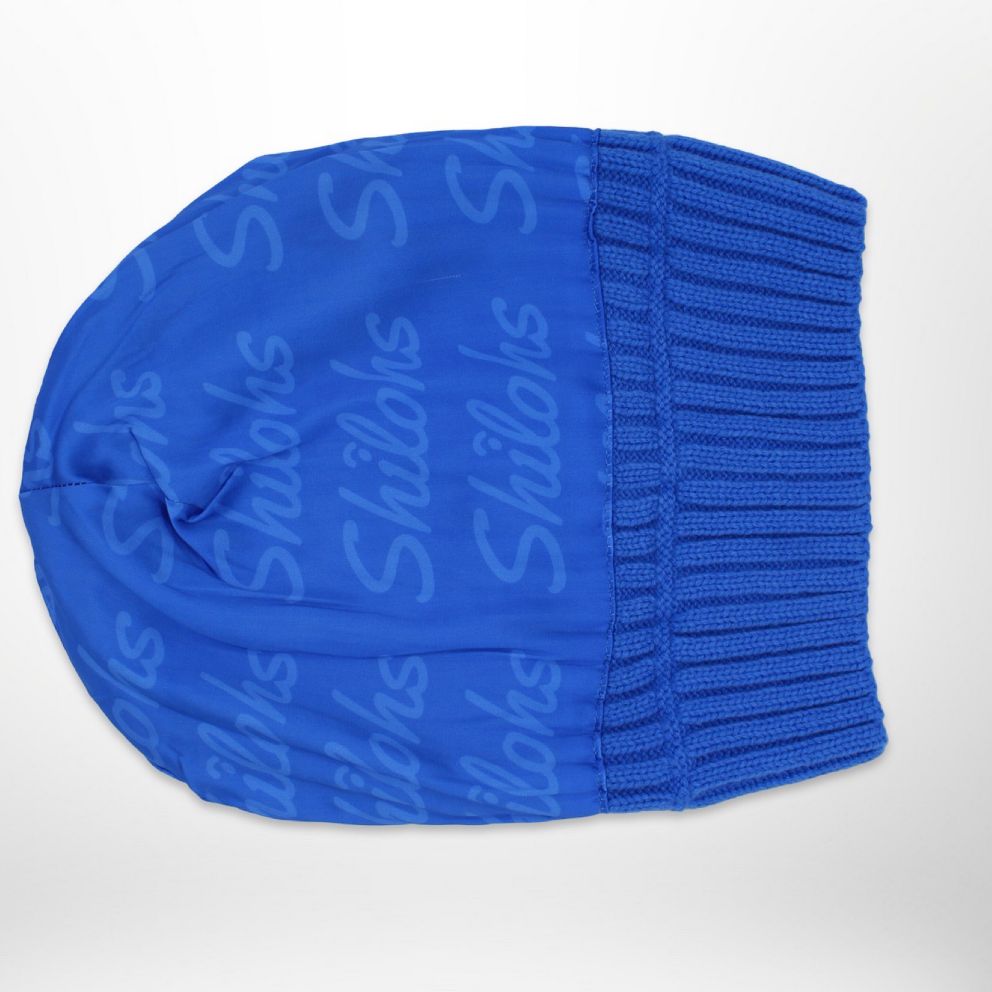Blue Satin-Lined Beanie