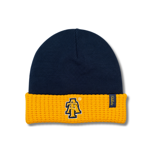 Blue/Gold A&T Satin Beanies