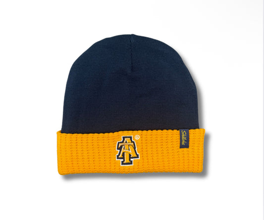 Blue/Gold A&T Satin Beanies