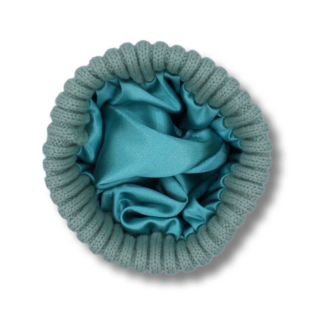 Teal Satin-Lined Beanie - Toddler