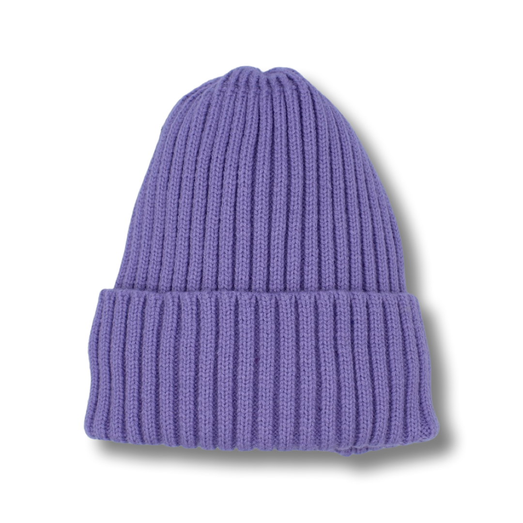 Purple Satin-Lined Beanie - Toddler