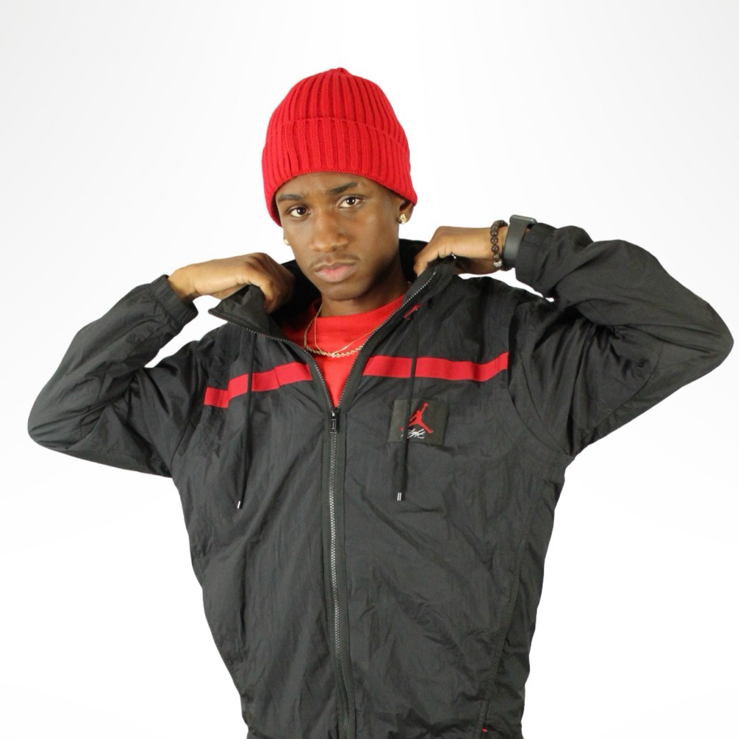 Red Satin-Lined Beanie