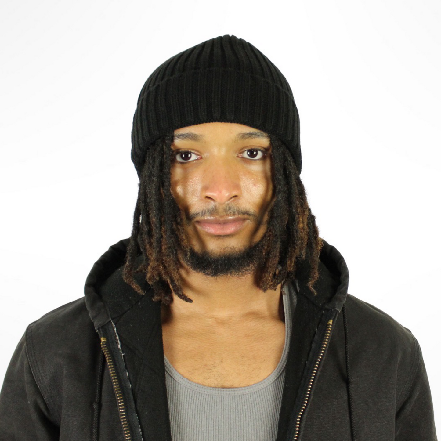 Black Satin-Lined Beanie